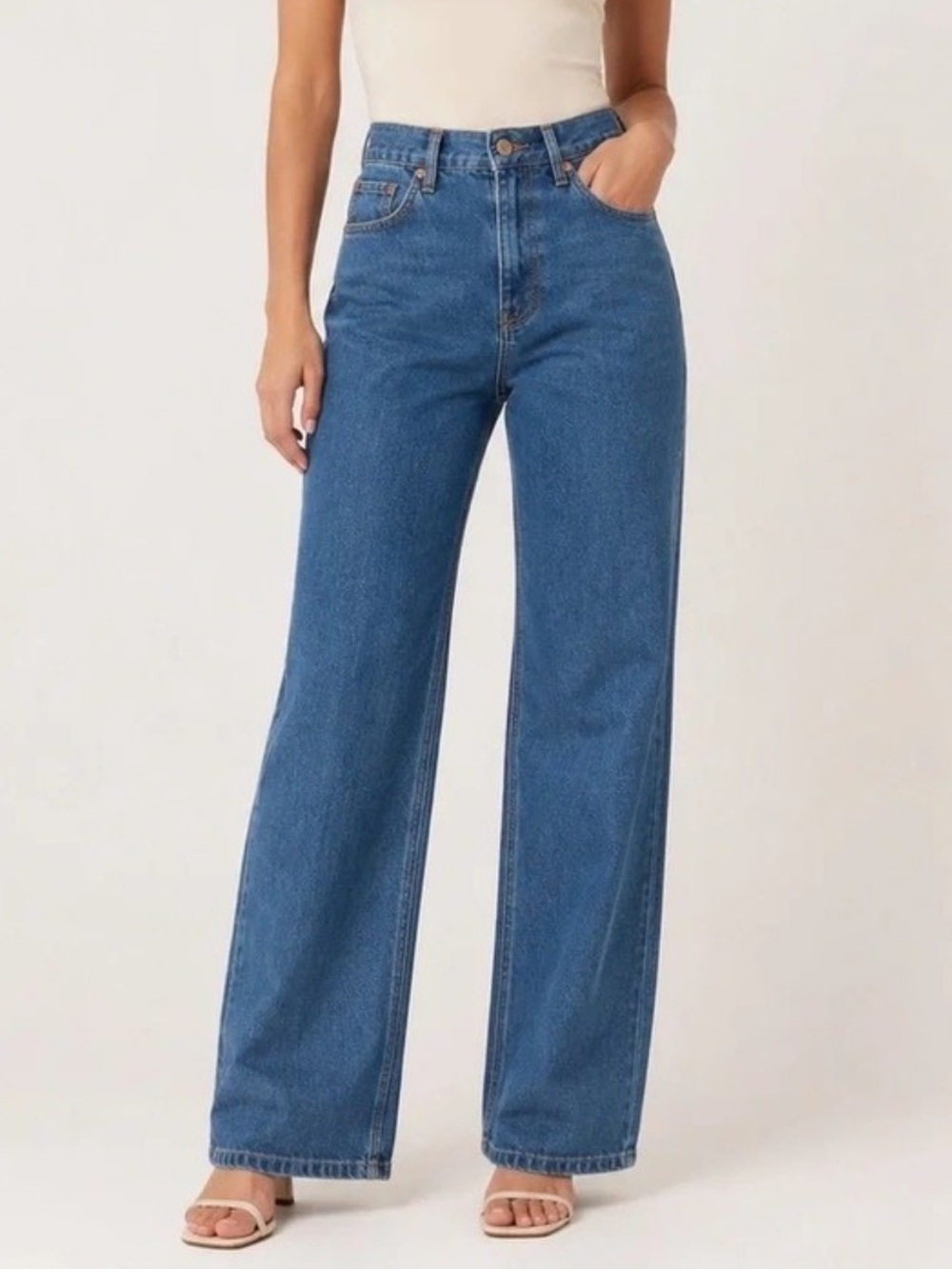 Madewell Perfect Vintage Wide Leg Jean medium wash Size 25